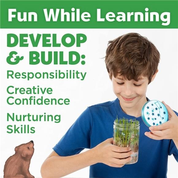 Creativity for Kids Terrarium Kit for Kids - Science Activities for Ages 5-8+ - Picture 12 of 12